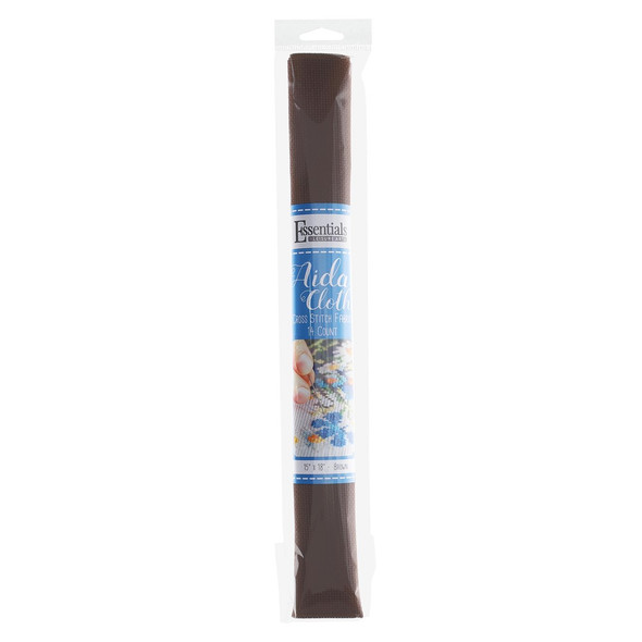 Essentials By Leisure Arts Aida Cloth 14ct Brown 15 inch x 18 inch