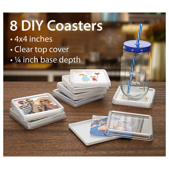 EBL DIY Coaster Tops 8pc
