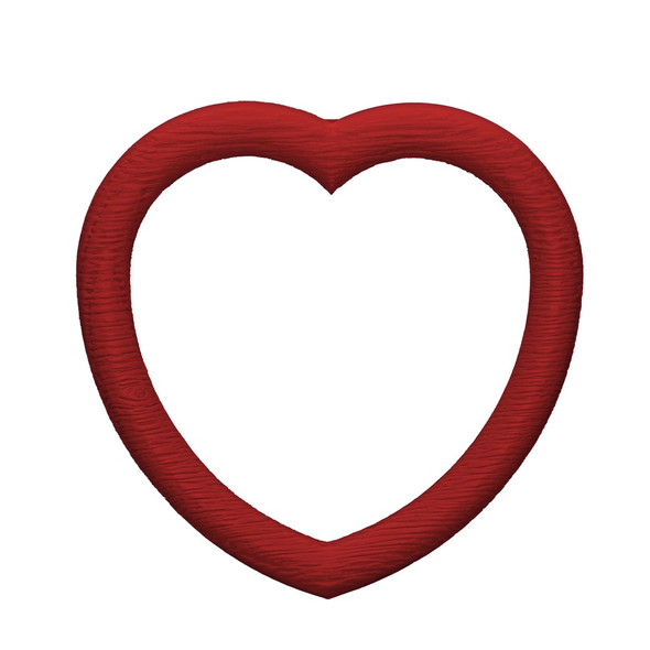 EBL Craft Frames 2.75 inch Heart WoodGrain Red 30pc