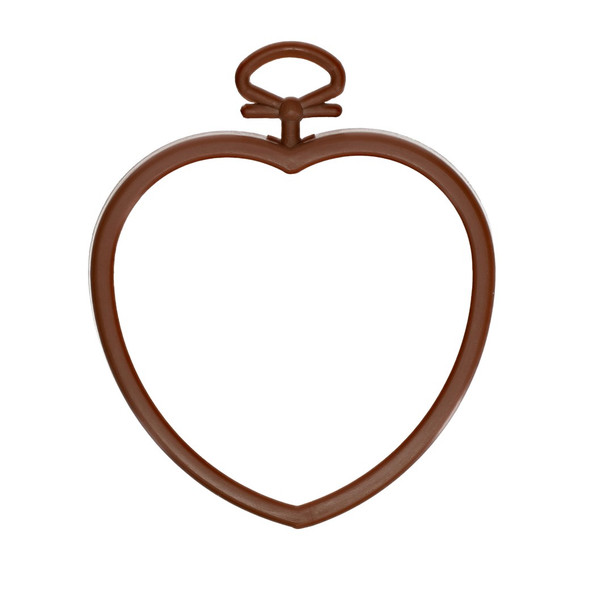 EBL Craft Frames Heart 2.5 inch x2.75 inch Brown 45pc