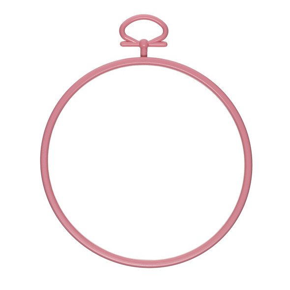 EBL Craft Frames Round 3.75 inch Pink 44pc