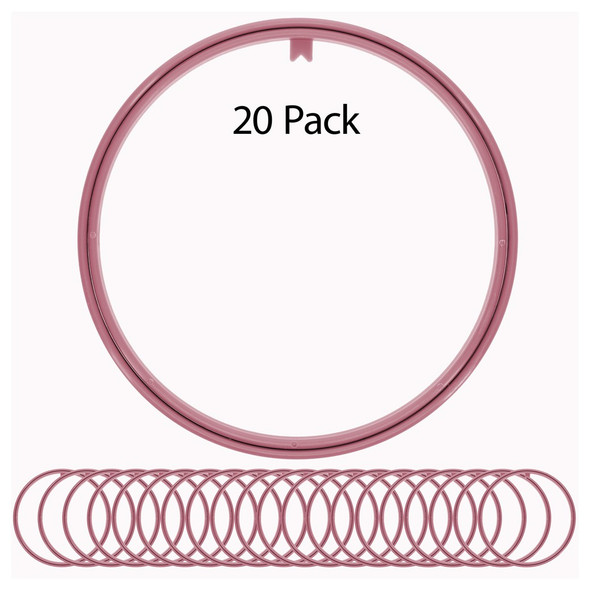 EBL Craft Framing Hoop Round 7 inch Pink 20pc