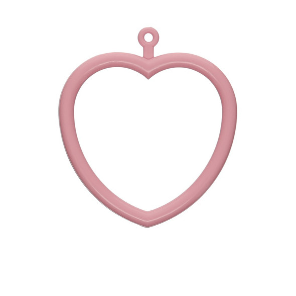 EBL Craft Frames Mini Heart 1.625 inch Pink 50pc