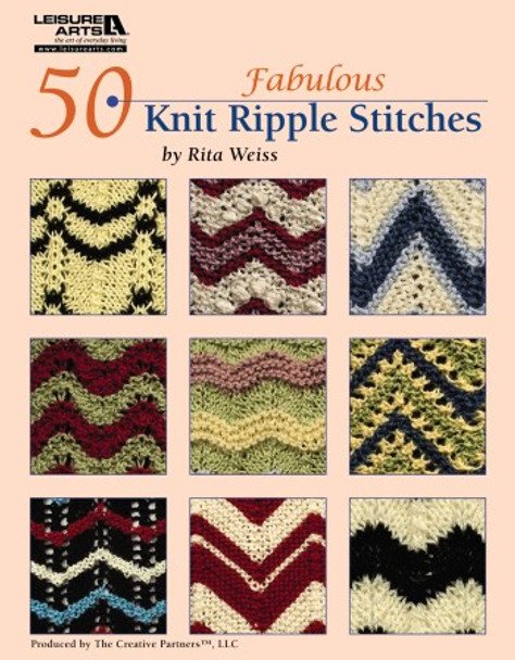 Leisure Arts Books 50 Fab Knit Ripple Stitches eBook