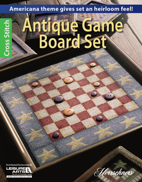Leisure Arts Books Antique Game Board Set eBook