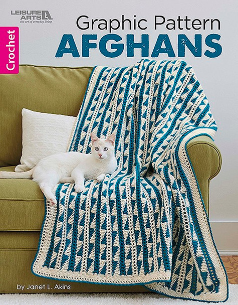 Leisure Arts Graphic Pattern Afghans Crochet eBook