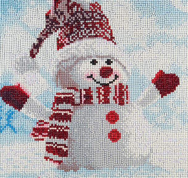 Diamond Art Kit 12"x 12" Full Drill Holiday Snowman