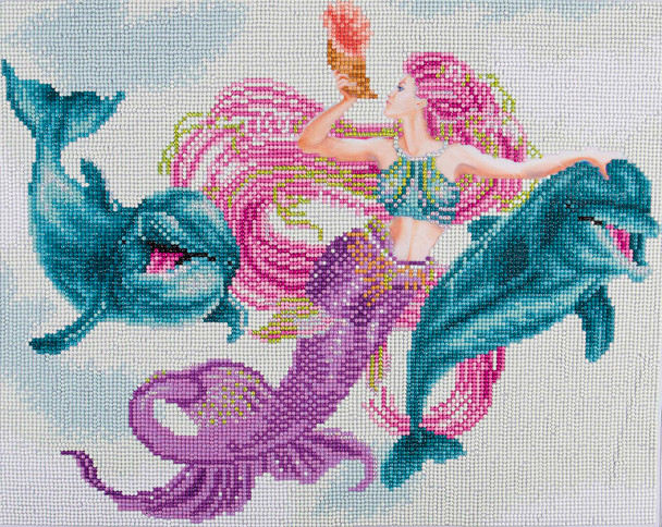 Diamond Art Kit 16"x 14" Advanced Mermaid & Friends