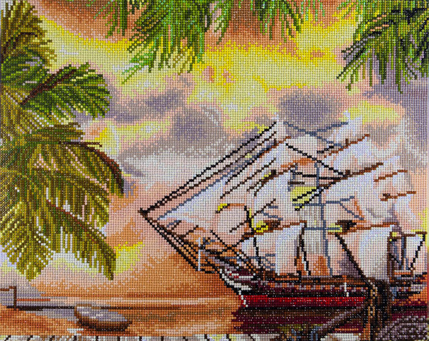 Diamond Art Kit 16"x 14" Advanced Pirate Ship