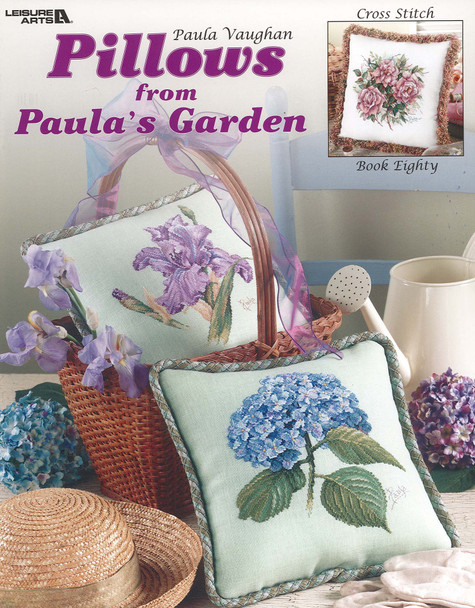 Leisure Arts Stitchery Pillows From Paula's Garden Cross Stitch Book