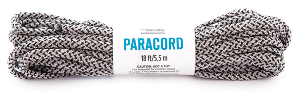 Leisure Arts Paracord Black/Gray 18ft