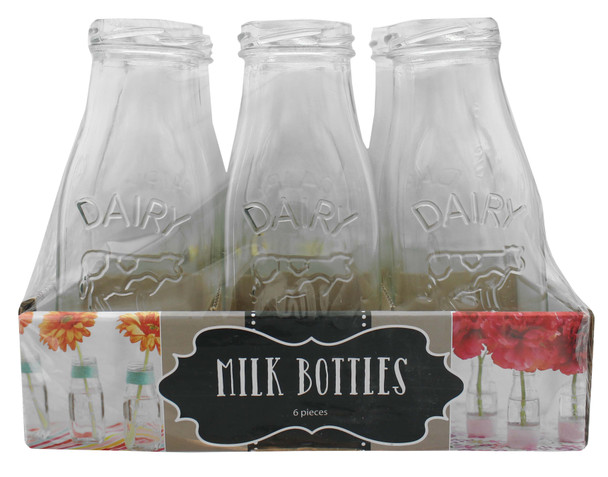 Leisure Arts Milk Bottle 6.25" 6 pack