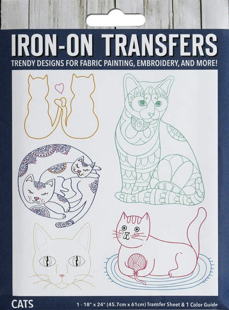 Leisure Arts Iron-On Transfer Cats