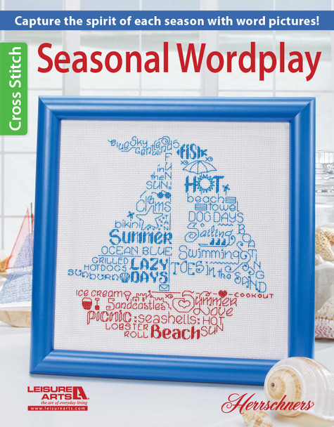 Leisure Arts Seasonal Wordplay Cross Stitch Book