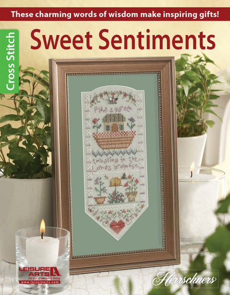 Leisure Arts Herrschners Cross Stitch Sweet Sentiments Book