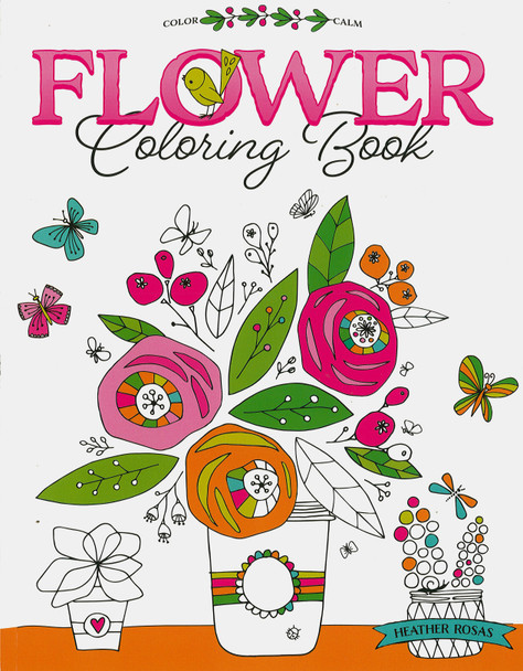 Leisure Arts Flower Coloring Book