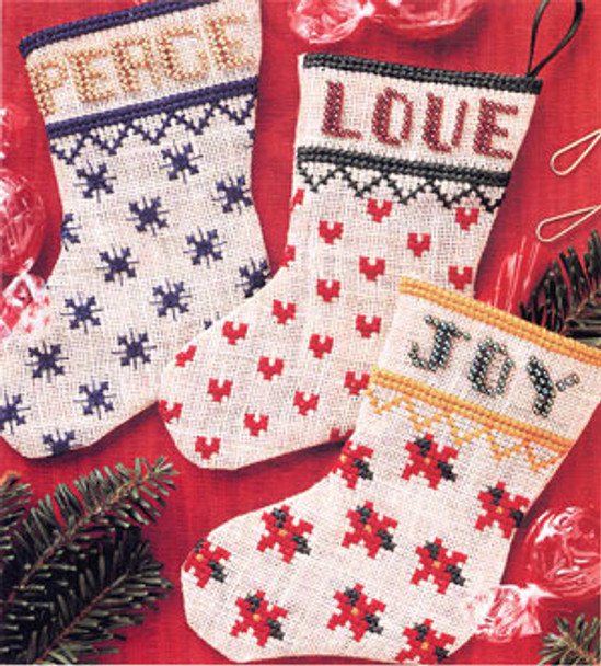 Leisure Arts Fancy Little Stockings Cross Stitch ePattern