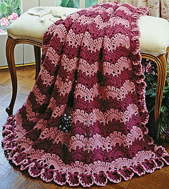 ePattern Lacy Scallops Afghan