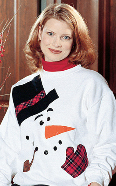 Leisure Arts Jaunty Snowman Sweatshirt Applique ePattern