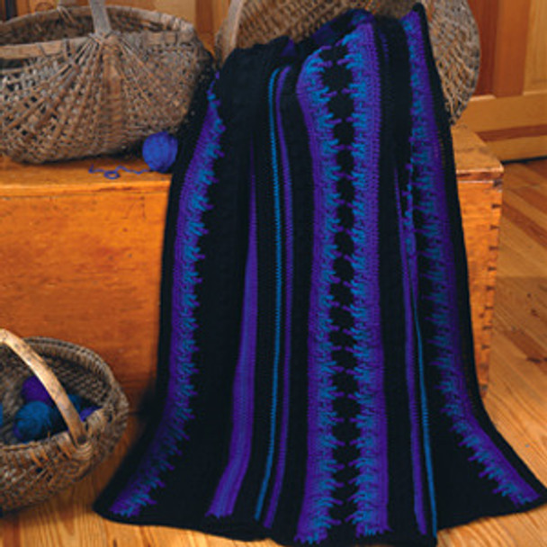 Leisure Arts Crochet with Heart Blacklight Beauty Afghan ePattern
