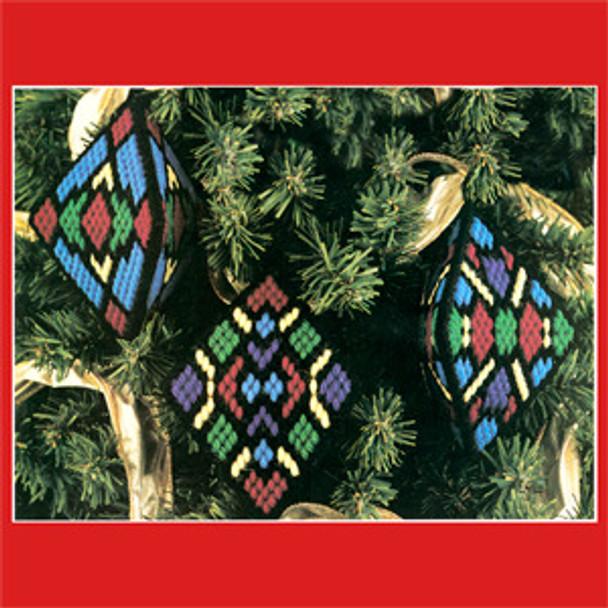 Leisure Arts Stained Glass Ornaments Plastic Canvas ePattern