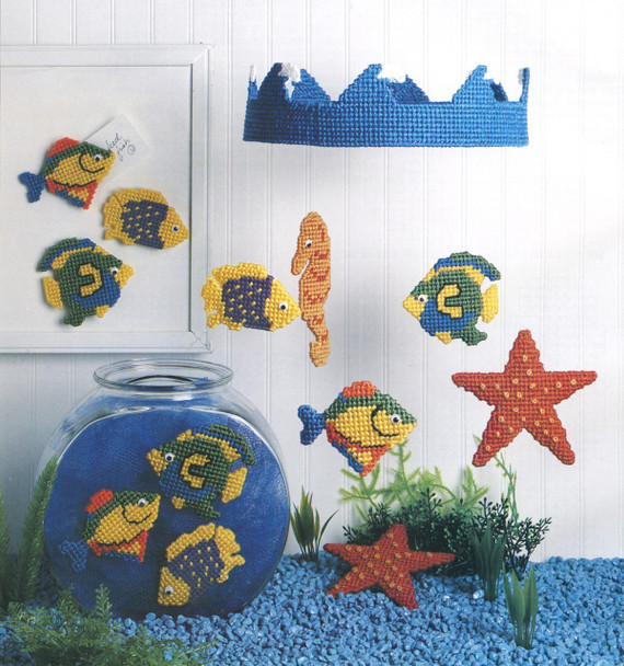 Leisure Arts Sea-Sonal Fun Fish Set Plastic Canvas ePattern