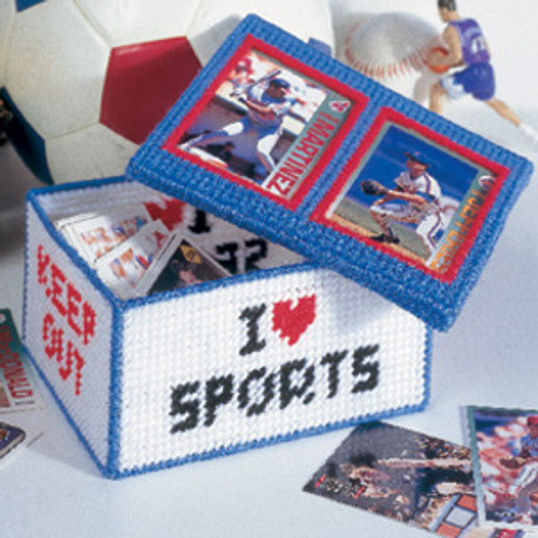 Leisure Arts Sports Card Keeper Box Plastic Canvas ePattern