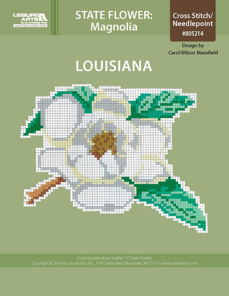 Leisure Arts Louisiana Magnolia Cross Stitch ePattern