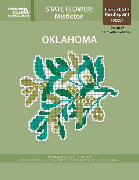 Leisure Arts Oklahoma Mistletoe Cross Stitch ePattern