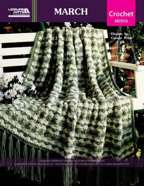 Leisure Arts A Year of Afghans Book 4 March Crochet ePattern