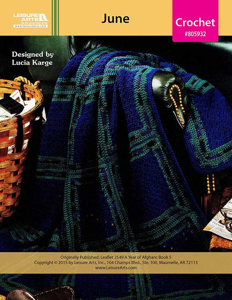 Leisure Arts A Year of Afghans Book 5 June Crochet ePattern