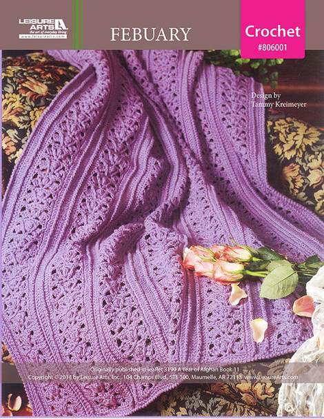 Leisure Arts A Year of Afghans Book 11 February Crochet ePattern