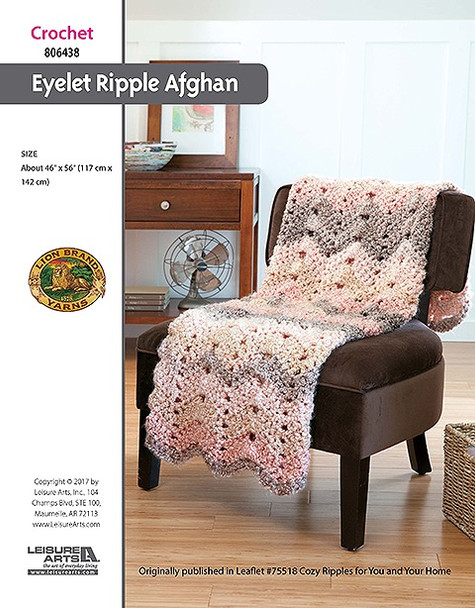 ePattern Eyelet Ripple Afghan