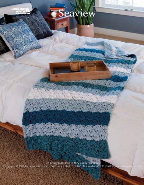 Leisure Arts Easy Afghans To Crochet Seaview ePattern