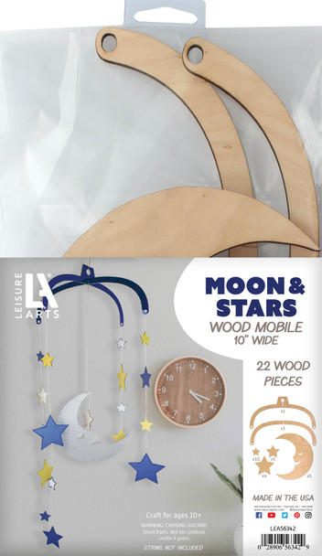 Leisure Arts Wood Mobile Moon & Stars