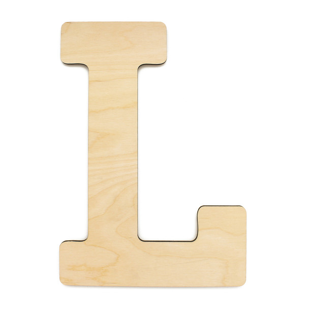 Essentials By Leisure Arts Wood Letter 13" Birch L