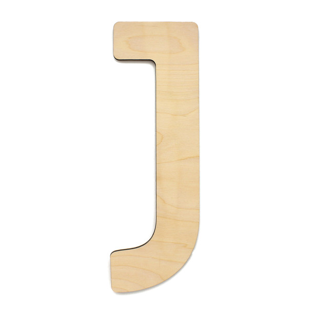 Essentials By Leisure Arts Wood Letter 9.5" Birch J