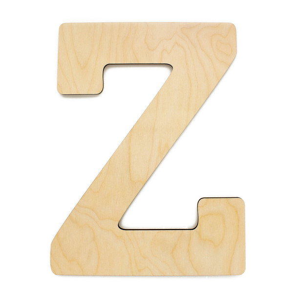 Essentials By Leisure Arts Wood Letter 9.5" Birch Z