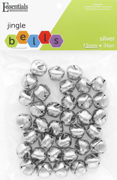 Essentials By Leisure Arts Bell Jingle 15mm Silver 36pc