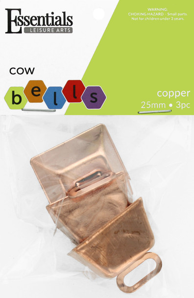 Essentials By Leisure Arts Bell Cow 25mm Copper 3pc