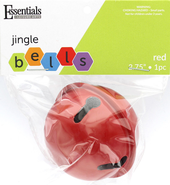 Essentials By Leisure Arts Bell Jingle 2.56" Red 1pc