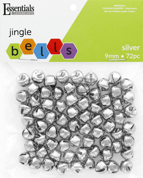 Essentials By Leisure Arts Bell Jingle 9mm Silver 72pc