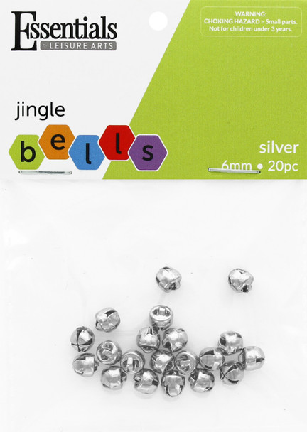 Essentials By Leisure Arts Bell Jingle 6mm Silver 20pc