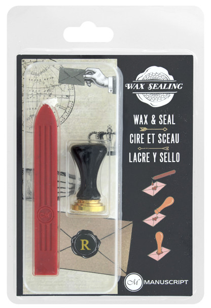 Manuscript Wax Sealing Initial Set Short Handle R