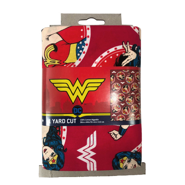 Camelot Cotton Fabrics DC Comics Precut Yard Wonder Woman Circles 4pc