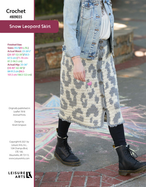 ePattern Snow Leopard Skirt