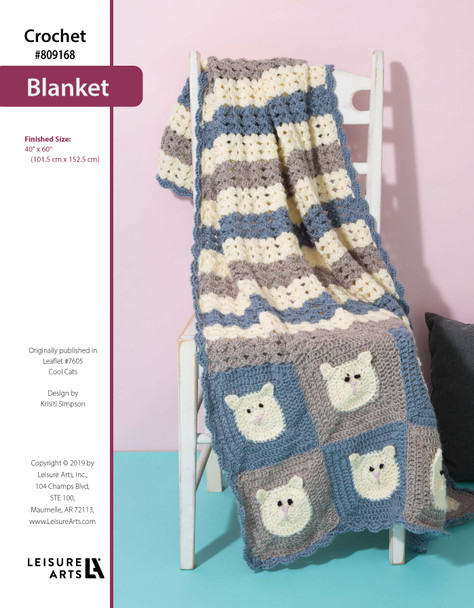 ePattern Crochet Cat Blanket