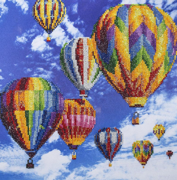 Diamond Art Kit 14"x 16" Advanced Hot Air Balloons