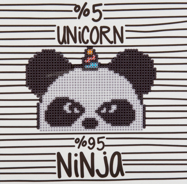 Diamond Art Kit 8"x 8" Sparkle Ninja Panda Corn