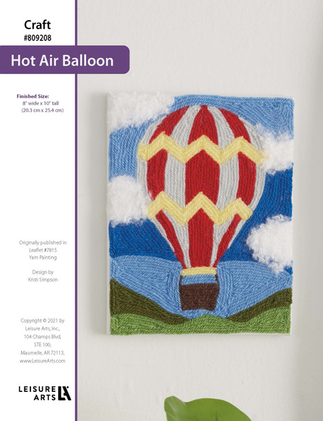 Leisure Arts Hot Air Balloon Yarn Painting ePattern